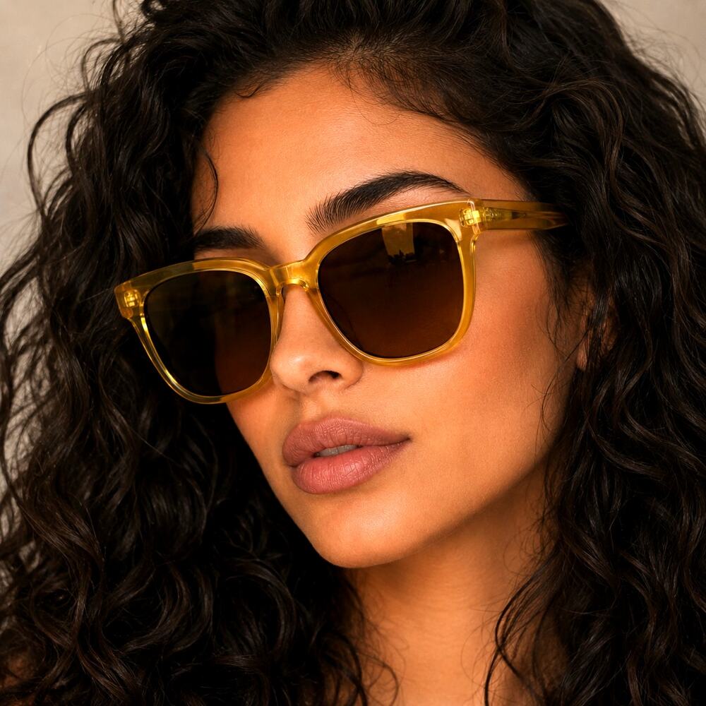 Komono Sunglasses Riviera Yellow Cider Black